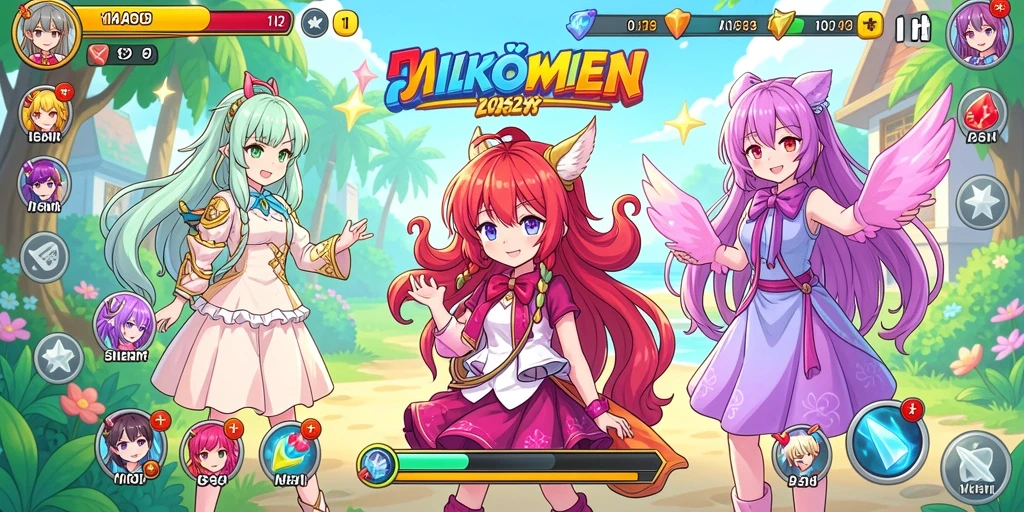 Tampilan permainan slot yang menarik dan berwarna.