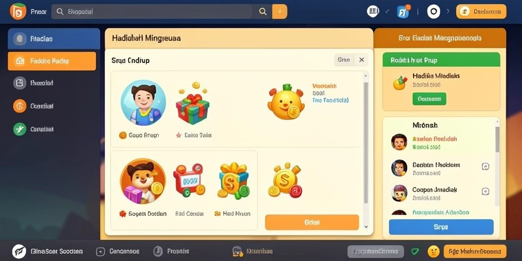 Screenshot menunjukkan tampilan utama aplikasi RPVIP8 yang menarik.